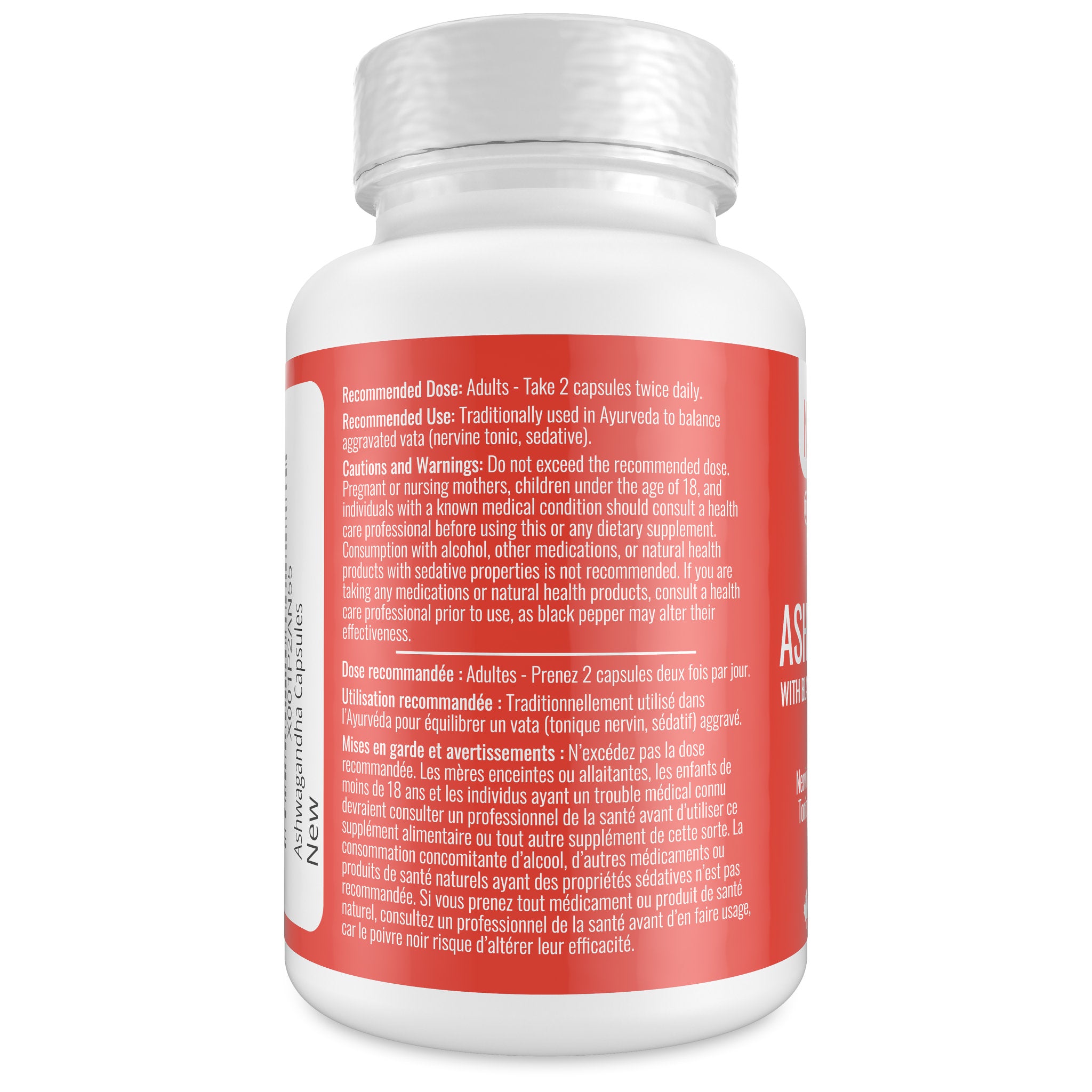 Nutritionmn Ashwagandha supplement bottle on a white background