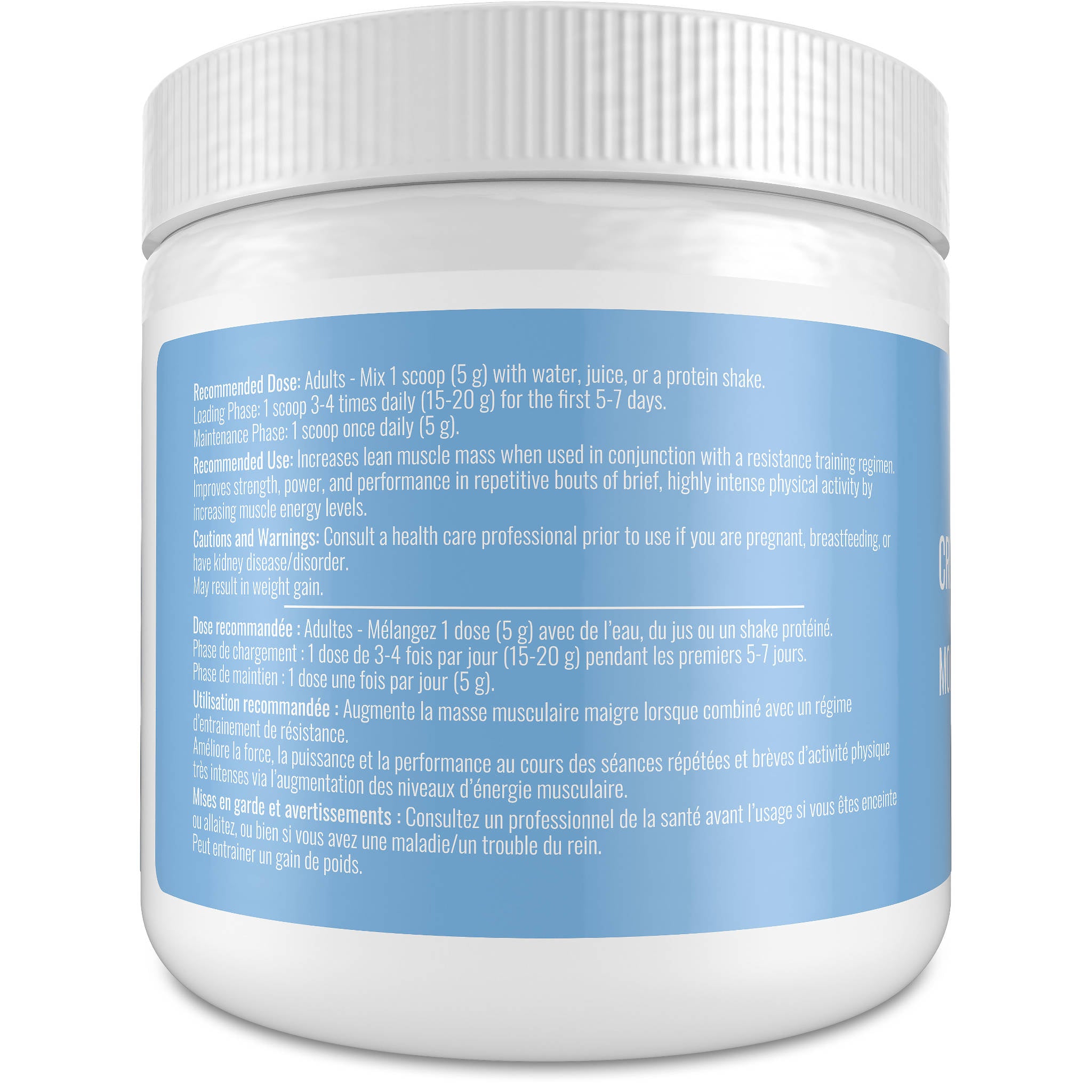 Nutritionn Creatine Monohydrate powder container on a white background