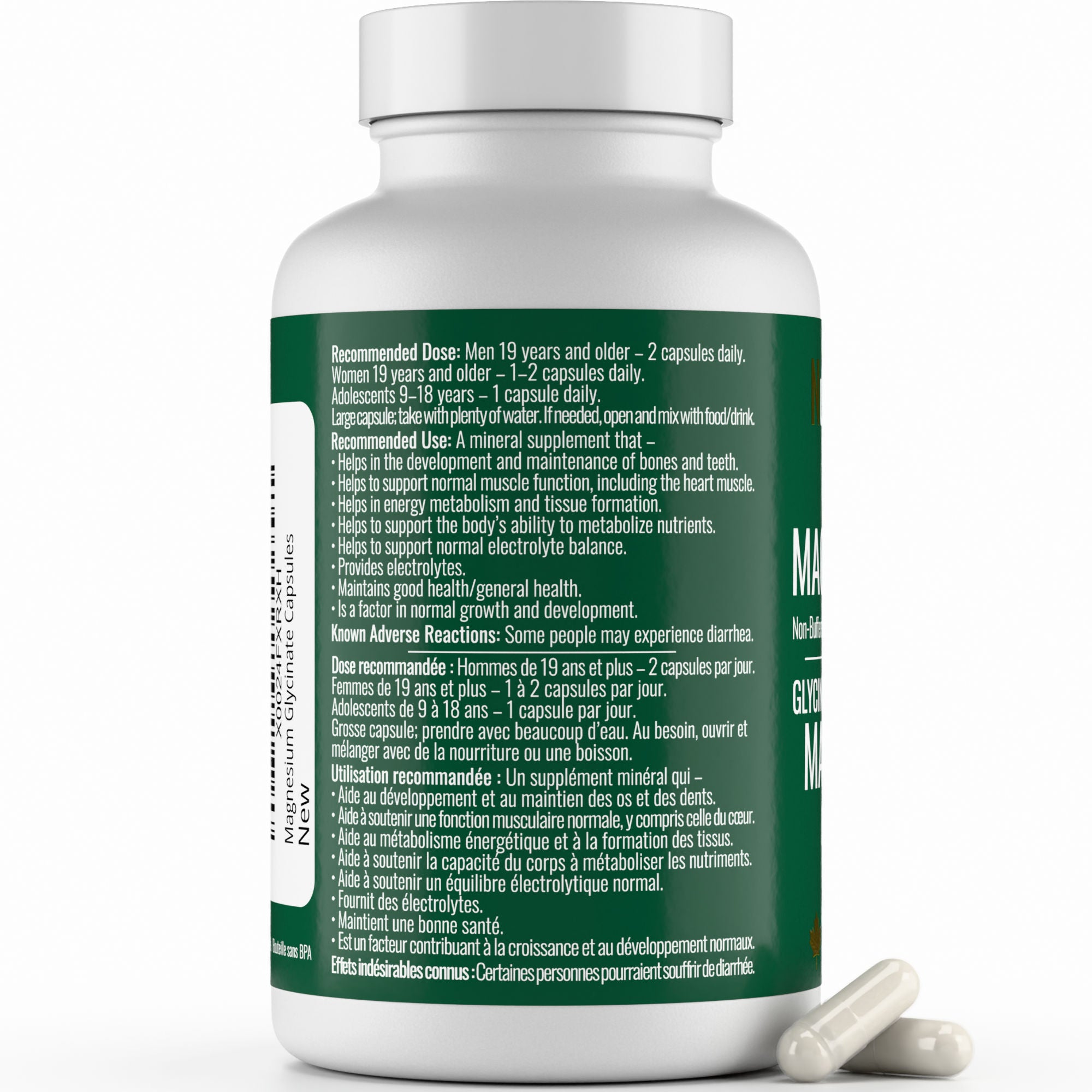 Magnesium Glycinate (62 Capsules)