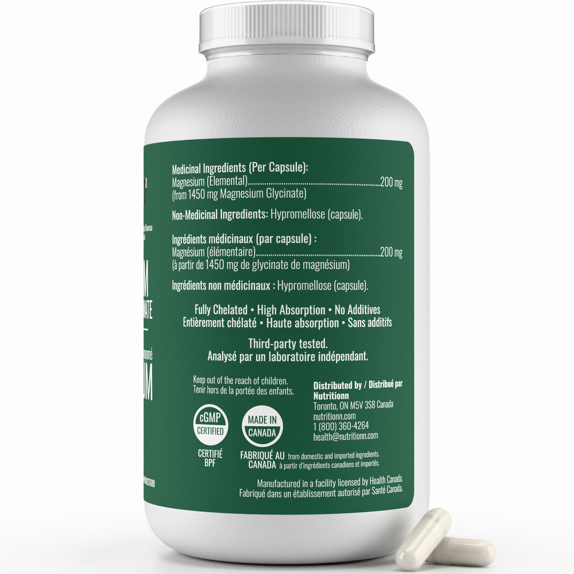 Magnesium Glycinate (300 Capsules)