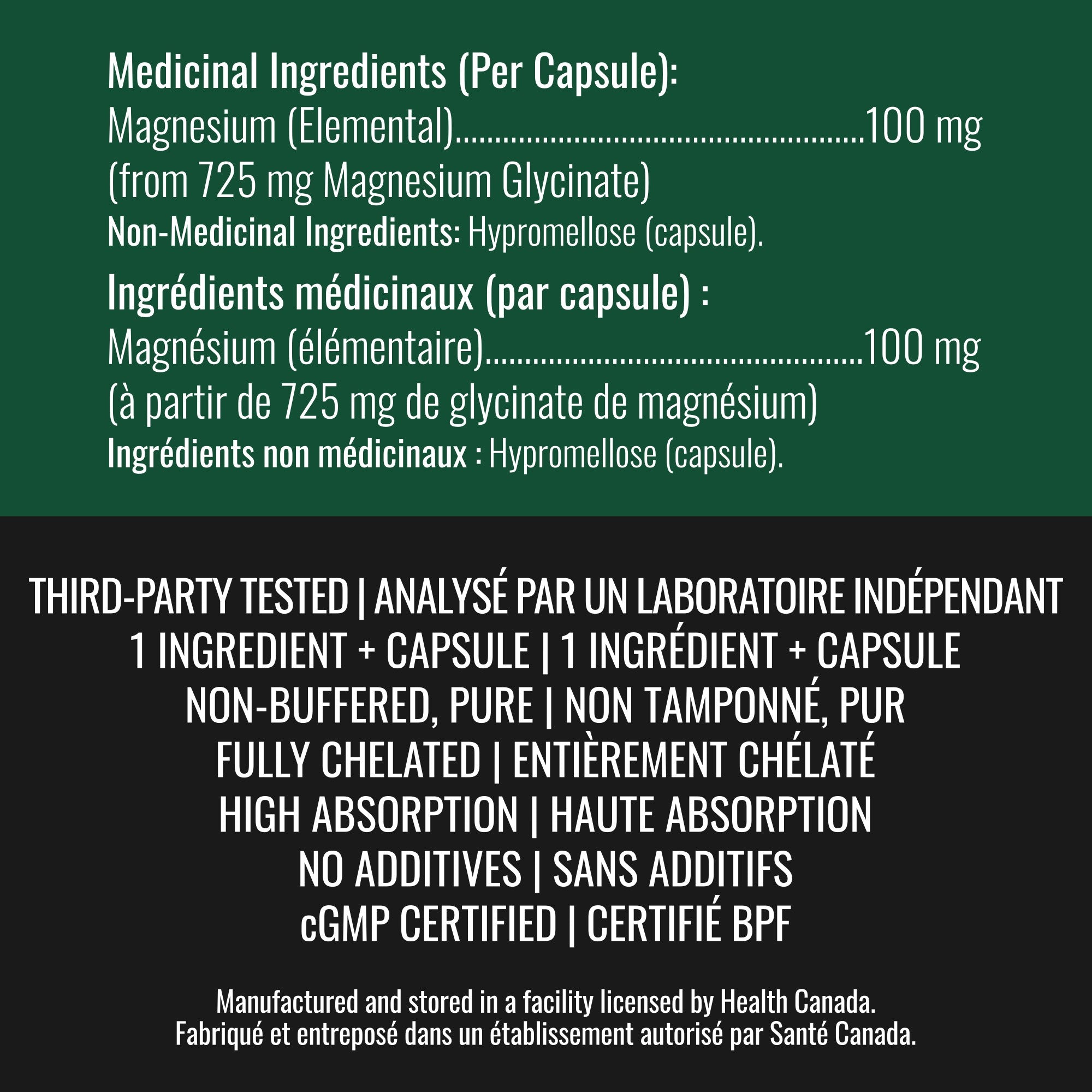 Magnesium Glycinate (124 Capsules)