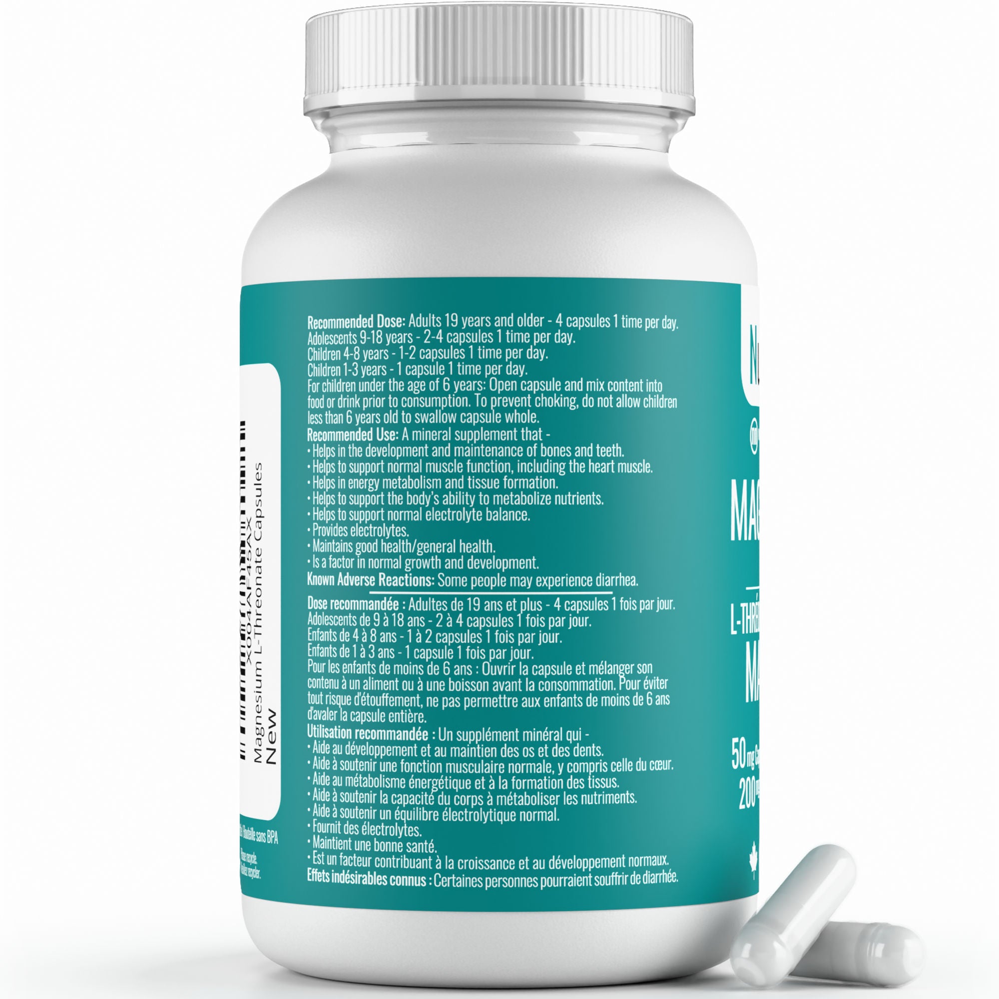 Magnesium L-Threonate (124 Capsules)