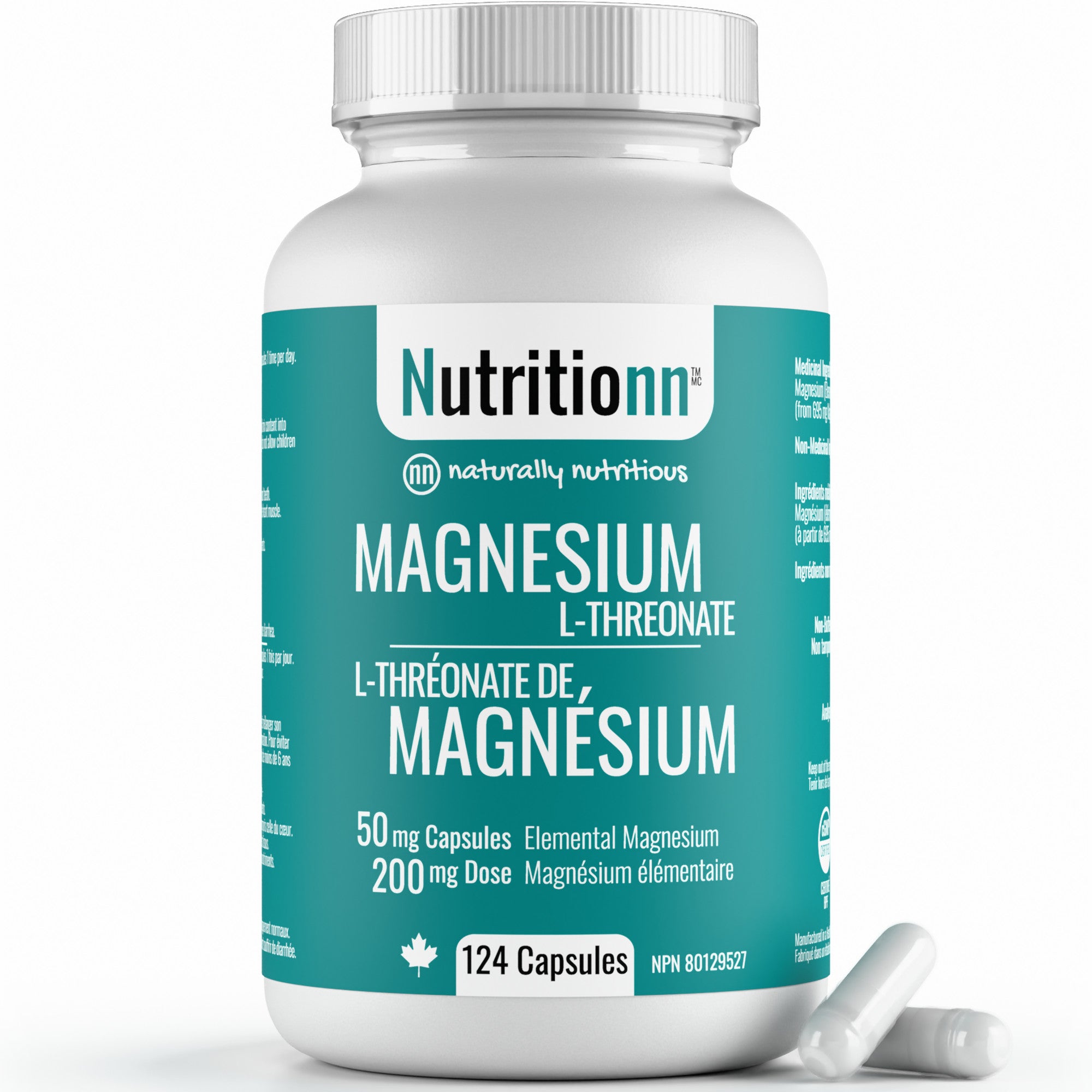 Magnesium L-Threonate (124 Capsules)