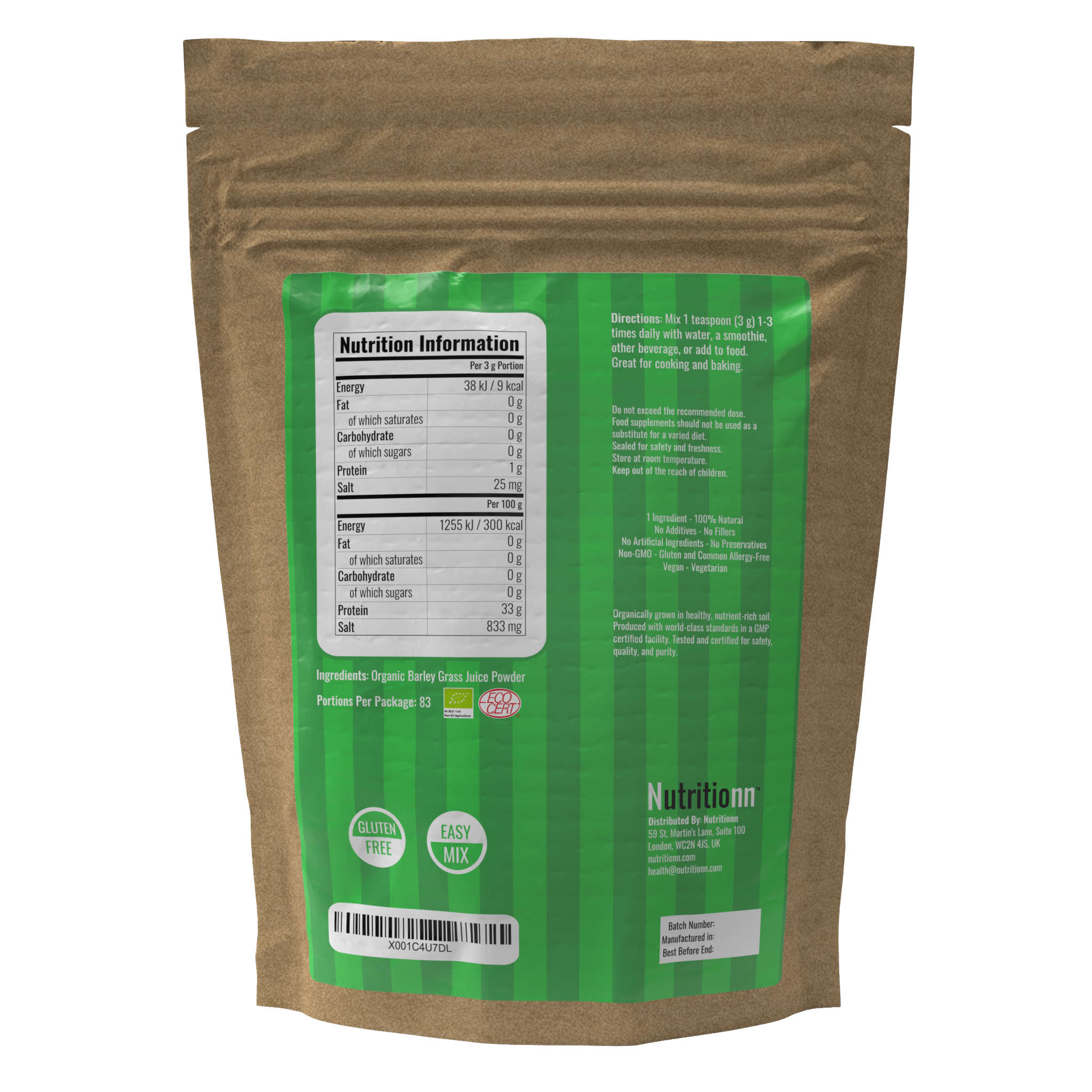 Barley Grass Juice Powder - Organic